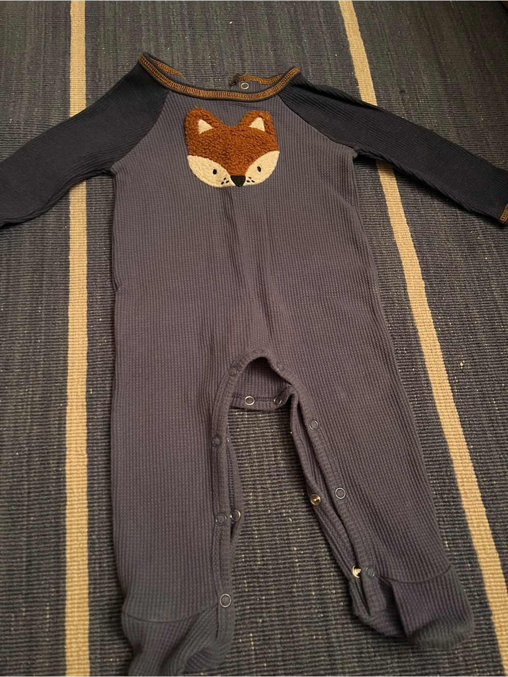Mud Pie fox waffle onesie